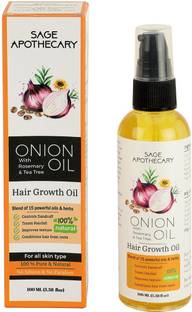 Sage Apothecary Anti Dandruff & Hair Fall Treatment Onion Hair Growth Oil, 100ML Hair Oil