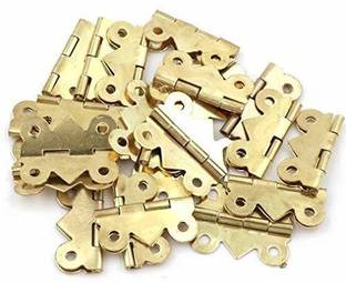 Hawk Eye Small Golden Metal Hinge for Cabinet Door,Small Box Hinges Butterfly Shape for Small Jewelry Box and DIY Projects ,Size 25x20mm ( Pack of 20 with Screws ) Butterfly Hinge