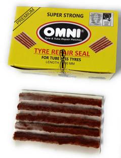 SEAHORSE POLYMERS Puncture Strips Tyre Repair Seal For Tubeless Tyre (5 Packet) 125 Pcs Tubeless Tyre Puncture Repair Kit