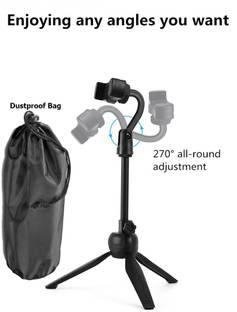 PULTO Tripod Bracket mobile phone holder + Dustproof Bag 360 degree adjust tablet video micro mobile cell phone tripod holder stand Adjustable Desktop Microphone Tripod Microphone Stand Holder Adjustable Phone Selfie Stick Desk Tripod Stand Support Display Holder Mobile Phone Stand Holders All Smartphone’s Multi-functional for Live Special Design for Streaming, Video Blogs, Online Classes Mobile Holderable Mobile Broadcast Stand Tripod, Monopod, Monopod Kit, Tripod Ball Head, Tripod Clamp, Tripod Bracket, Tripod Kit