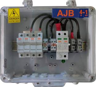 Hygridsolar Array Junction Box 4 in 1 Out (AJB) for Solar Panel up to 600V (4in1out) Array Junction Box 4 in 1 Out Wire Connector