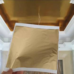 sumerawarq Multifunctional Gilding Genuine Imitation Sheets Taiwan B Gold Leaf foilfor Craft Art Furniture Decorating 20p14×14cm