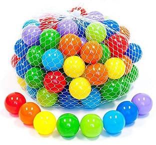 MINIKIDZ baby (48 Balls) Premium Multicolour Balls for Kids Pool Pit/Ocean Ball Without Sharp Edges Soft Balls for Toddler Play Tents & Tunnels Indoor & Outdoor Bath Toy (Multicolor) Bath Toy