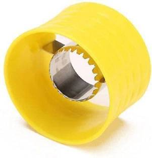 AlexVyan 1 Pcs Round Corn Stripper Manual Portable Mini Circular Shaver Threshing Cutter Stripping Kernels Remover with Stainless Steel Blades and Hand Protector, Kitchen Gadgets Set Corn Chopper