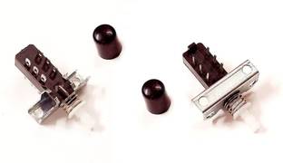 ERHIndia (Pack of 2) Push ON OFF Switch for Amplifiers, Home Theater, DJ etc with Knob 6 Pin Push Switch for Amplifiers Power Supply Electronic Hobby Kit