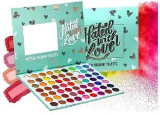 माय TYA Icon Edtion 63 Color Matte, Shimmery & Glittery Highly Pigmented Pressed Powder Hated with Love Beauty EyeShadow Eye Shadow Palette Blue 70 g