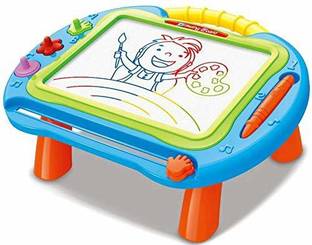 Smartcraft Magic Drawing Board, Little Painter 2 in 1 Magnetic Magic Drawing Board Cum Doodle for Kids with Stand - Multicolor
