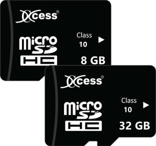 XCCESS Premium 8GB+32GB Memory Card,Class 10 pack of 2 combo Fast Speed for Smartphones, Tablets and Other Micro Slots wtih Data Transfer. 8GB + 32GB Combo 32 GB MicroSD Card Class 10 80 MB/s  Memory Card Compatible with Mobile, Camera, Gaming Console, Tablet