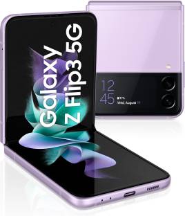 Currently unavailable Add to Compare SAMSUNG Galaxy Z Flip3 5G (Lavender, 128 GB) 4.36,194 Ratings & 422 Reviews 8 GB RAM | 128 GB ROM 17.02 cm (6.7 inch) Full HD+ Display 12MP + 12MP + 12MP 3300 mAh Lithium-ion Battery Qualcomm Snapdragon 888 Octa-Core Processor 1 Year Manufacturer Warranty for Device and 6 months Manufacturer Warranty for In-Box Accessories ₹49,999 ₹95,999 47% off Free delivery Save extra with combo offers Upto ₹30,600 Off on Exchange