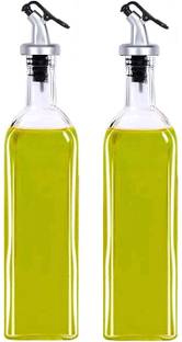 GOLDFINCH 500 ml 500ml Olive Oil Vinegar Dispenser Bottle, Kitchen Cooking Lead-Free Glass Cooking Oil and Vinegar Bottle Cooking Oil Dispenser