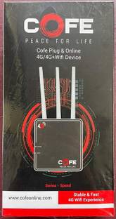 COFE 4G Wifi 4G Router 2.4 GHz 2.4 Mbps Wifi Speed Single Band External Antenna Ethernet (Cable Broadb...