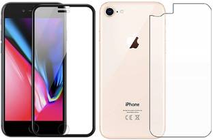 Casesily Front and Back Tempered Glass for Apple iPhone 8 Front 18D Real Glass & Back Transparent Flexible Guard