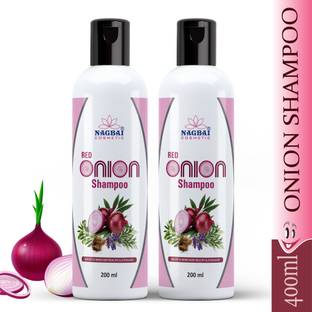 nagbai RED ONION SHAMPOO FOR HAIR GROWTH & LONG, STRONG HAIR, MOISTURISING & SHINY HAIR COMBO PACK OF 2