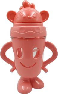 Tatsam baby bottle for kids sip sipper plastic water bottles with Straw BPA-Free for Girls Boys Smiling face joker and heart design Kids sipper - 1 sipper 300 ml