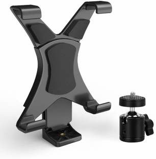 Viraan Tripod Tablet Mount Adapter + 360 Degree Rotatable Ball Head ( COMBO PACK OF 2) ( TABLET HOLDER | BALL HEAD ) Tripod Clamp