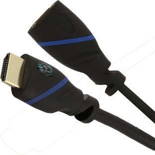 C & E  TV-आउट केबल HDMI-3 Ft -(M-F)4K HDMI Cable High Speed 18GbpsCable,4K, 3D, 2160P, 1080P, Ethernet - Audio Return(ARC) Compatible UHD TV, Blu-ray, PS4, PS3, PC