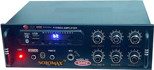 solomax OPTIPLEX DJ REMIX 1002 VERSION WITH BETTER SOUND QUALITY NEW SERIES DJ remix Amplifier Modify chasis Bluetooth Full Black Digital Stereo Amplifier BT/ USB//SD Card /FM /AUX 60 W AV Power Amplifier (Black) 60 W AV Power Amplifier (Black) 160 W AV Power Amplifier (Black) 160 W AV Power Amplifier