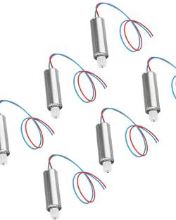 INVENTO 6pcs 3.7V 7x20mm 720 Micro Coreless High Speed 48000 RPM DC Motor with 11 teeth Plastic Gear mounted for Quadcopter Helicopter Tiny Toy Drones Automotive Electronic Hobby Kit