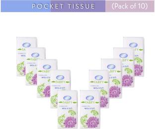 Fabify Ultra Soft Dry Pocket Tissue | Napkin |Pack of 10 | 10 In Each |