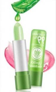 Kiss Beauty Moisture Aloe Vera Natural Changing Color(Pink) Long-Lasting Nourish Protect Lips Care Lip Balm Lipstick Aloevera (Pack of 2)