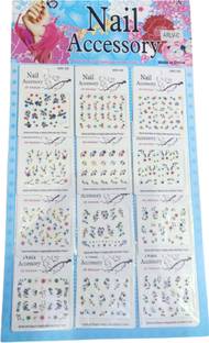 CartKing 10 Sheets Nail Stickers Mixed Designs Water Transfer Nail Art Sticker Flower Watermark Decals DIY Decoration For Beauty Nail Tools (Mixed)