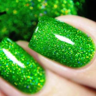 Mahir Glitter KOREAN GREEN HOLOGRAPHICS GLITTER FOR SPECIALLY IN NAIL ART (15 GM FLIP BOTTLE)