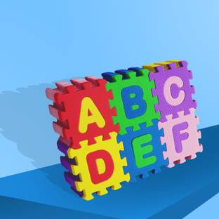 BitFeex ABCD Alphabet & numbers Jigsaw Preschool & Playgroup Educational EVA mat Puzzle kids toys for age 2 to 5 year baby boys & girls , childs easy activity learning board game for kindergarten