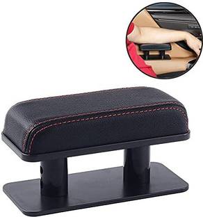 Automaze Adjustable Height Car Armrest Right Elbow Support Pad Anti-Fatigue Car Door Armrest Rest Pad (Black With Red Line) Car Armrest Pad Cushion