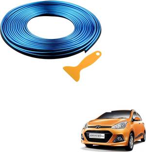 SEMAPHORE Car Interior Moulding Trim,3D DIY 5 Meter Decorative Moulding Blue for Hyundai Grand I10 Nios Asta 1.2 Kappa VTVT Car Beading Roll For Window, Bumper, Door, Grill and Garnish Cover