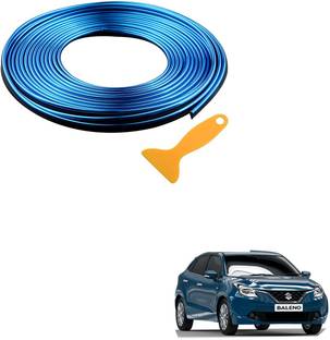 SEMAPHORE Car Interior Moulding Trim,3D DIY 5 Meter Decorative Moulding Blue for Maruti Baleno 1.2 Alpha Car Beading Roll For Window, Bumper, Door, Grill and Garnish Cover