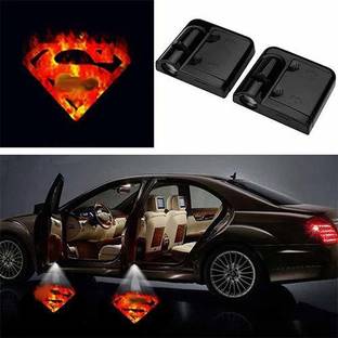 Automaze Wireless Car Welcome Logo Shadow Projector Ghost Lights Kit Set of 2 for Superman Fire Car Fancy Lights