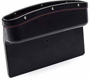 Automaze Car Seat Storage Pockets Box PU Leather Seat Gap Filler Organiser for Car Car Side Seat Catcher