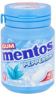 Mentos Sugar Free Gum Peppermint Flavor 40 Pieces Gum Peppermint Chewing Gum