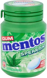 Mentos Sugar Free Gum Spearmint Flavor 40 Pieces Gum Spearmint Chewing Gum