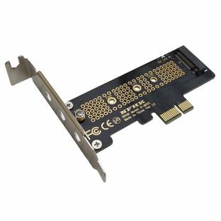 Etzin New NVMe PCIe M.2 NGFF SSD Card to PCIe x1 Adapter Card PCIe x1 to M.2 Card with Bracket 3 inch M.2 NGFF SSD Card to PCIe
