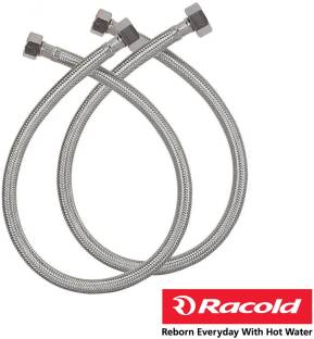 Racold 18 inch 304 Grade Stainless Steel Connection Pipe for Water heater, Geyser, premium quality (2 Pcs. Set) Hose Pipe Hose Connector