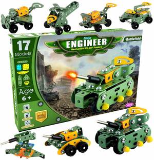 ivee international Little Engineer Mechanical Battlefield Kit for Kids - Models Construction 17 Model .