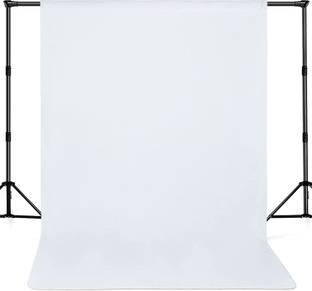 SIAMART 8FTX12FT White Photo Backdrop, Wrinkle-Resistant Photographic Studio Photo Backgrounds, Black Backdrop Solid Color Back Drop for Photo Video Studio ( Stand Not Included ) Reflector
