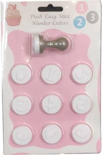 BAKERS4U Mini Number Stamp Cookie Cutter Fondant Cutters 0 to 9 Cookie Press