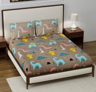 Dahlia 200 TC Polycotton Double Cartoon Fitted (Elastic) Bedsheet