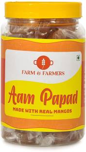 Farm & Farmers Aam Papad Fruit Bar- Slice Bar, No Added Preservatives and No Colours-500GM Mango Candy Bar