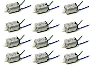 INVENTO 12pcs N20 3.7V Mini Drone DC Motor 10x12x15mm 6000 RPM with 11 Teeth Plastic Gear mounted For Helicopter Drones Toy Car Robot DIY Automotive Electronic Hobby Kit