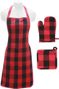 OASIS Red Cotton Kitchen Linen Set