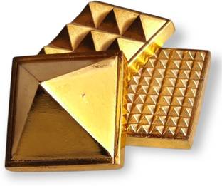 SadaSukh 3 Layer Vastu Pyramid / Three Stage Vastu Pyramid for Positive Energy and Vastu Correction Decorative Showpiece  -  4 cm