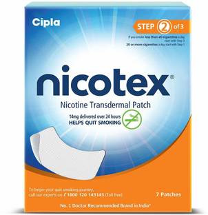 Cipla Nicotex Nicotine Transdermal Patch| 7 Patches (Step 2 - 14mg) Nicotine Patch