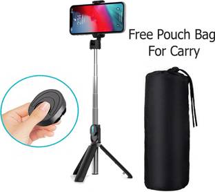 PULTO Portable Foldable Adjustable Lightweight Mobile Holder New Arrival Best Buy 3in1 Multi-Purpose Selfie Stick Stand With Dustproof Bag PUT-XT012 Travel Tripod Stand Flexible Handheld Selfie Stick Holder Action Camera Stand With Mobile Clip Holder & BT Remote Best Use for Make Videos Compatible with Mobiles Video Stand in Gimbal Stabilizer, |in mobile holder for hand| stand for online classes Tripod, Monopod, Monopod Kit, Tripod Ball Head, Tripod Bracket, Tripod Clamp, Tripod Kit