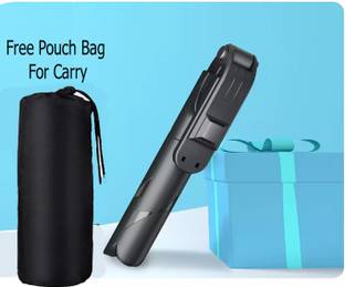 PULTO Hot Selling Selfie Stick Bluetooth Extendable with Wireless Remote and Tripod Stand With +Dustproof Bag PUT-XT012 Travel Tripod Stand Flexible Handheld Selfie Stick Holder Action Camera Stand With Mobile Clip Holder & BT Remote Best Use for Make Videos Compatible with Mobiles Video Stand in Gimbal Stabilizer, |in mobile holder for hand| stand for online classes Tripod, Monopod, Monopod Kit, Tripod Ball Head, Tripod Bracket, Tripod Clamp, Tripod Kit