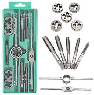 uptodateprouducts 12 Pcs Metric Tap and Die Wrench Set with Storage Box 12Pcs/Set Tap and Die Set Combination Single Sided Speciality