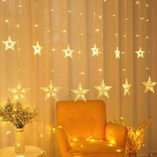 ICECLOUD 136 LEDs 3.05 m Yellow Flickering Star Rice Lights