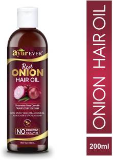 AyurEver Premium Red Onion Oil for Hair Growth - Organic Onion Hair OIl Hair Oil